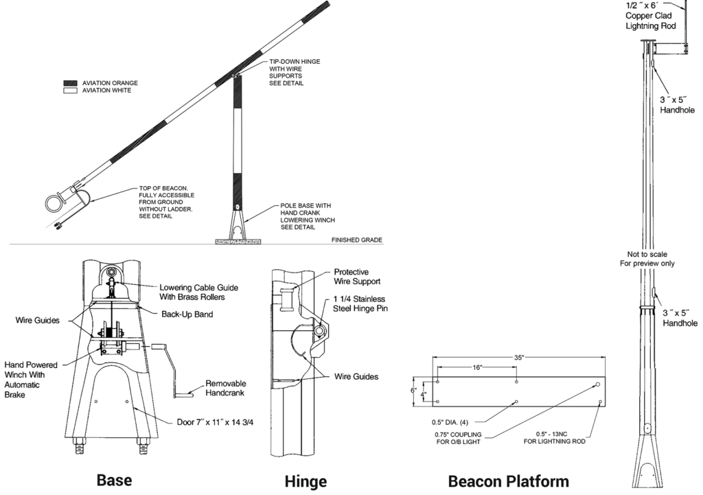 beacon tipdown pole drawings