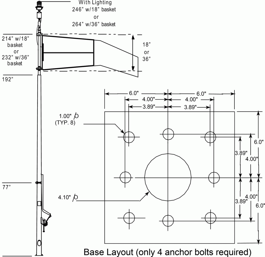 L807 Wind Cone Dimensions