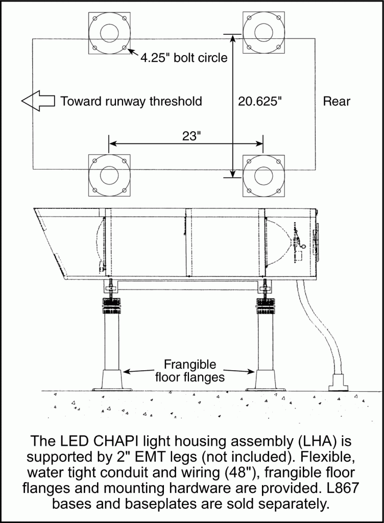 CHAPI LED light housing diagrams