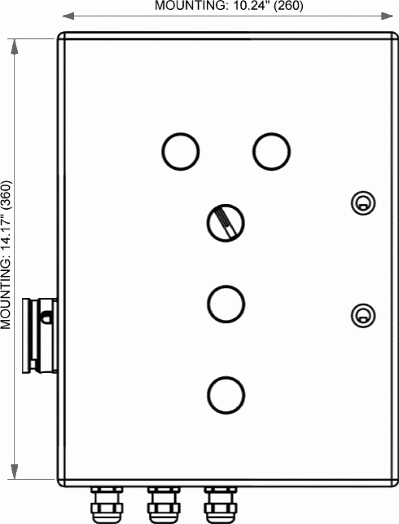 Q-Controller for Status Light System dimensions