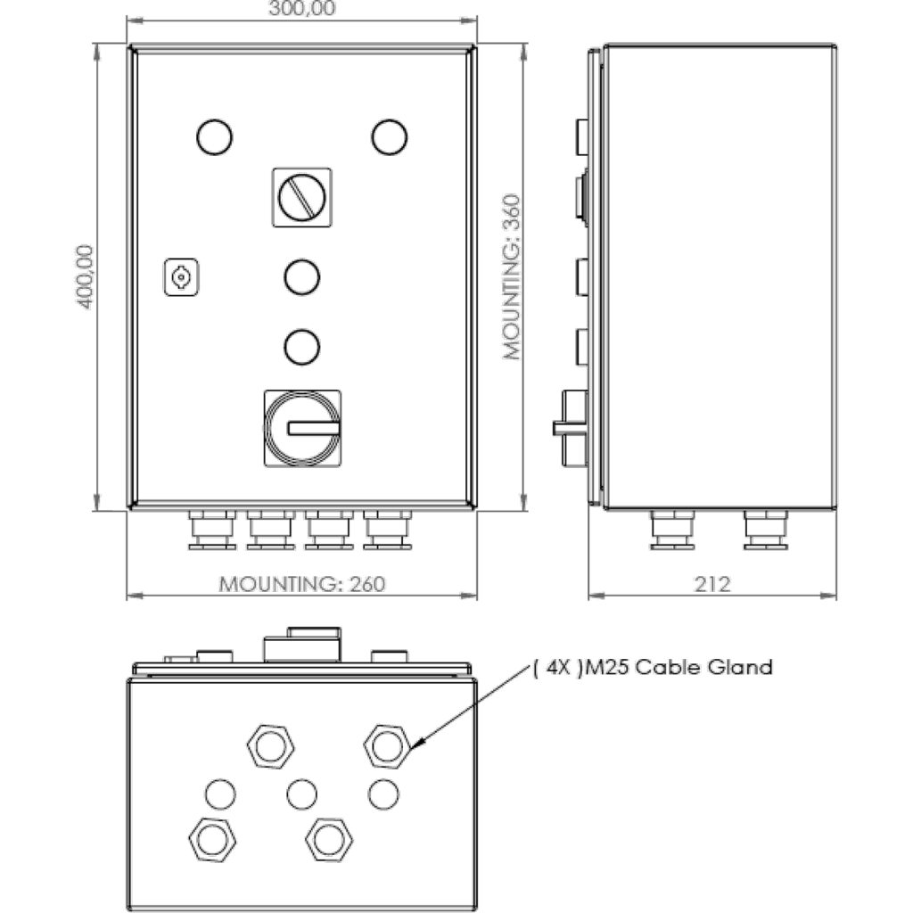 Q-Controller for TD/PM System dimensions