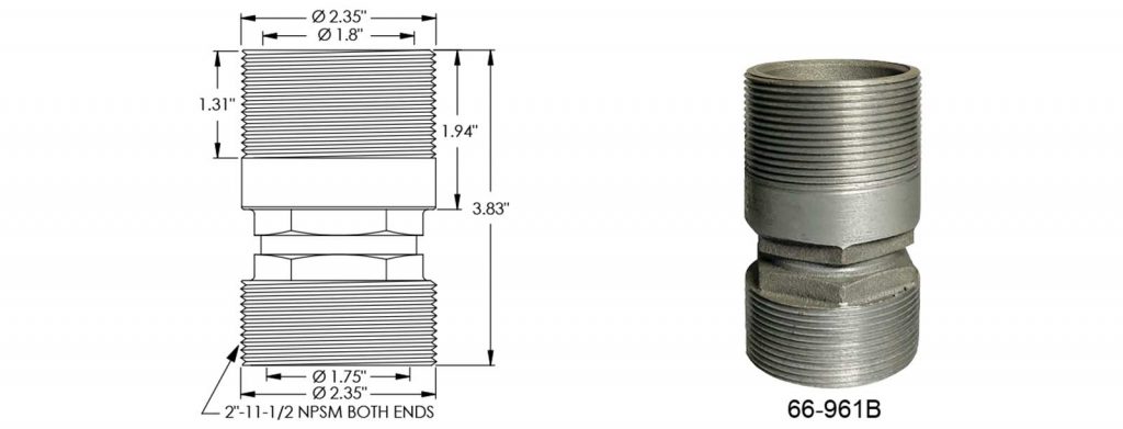 66-961B frangible coupling