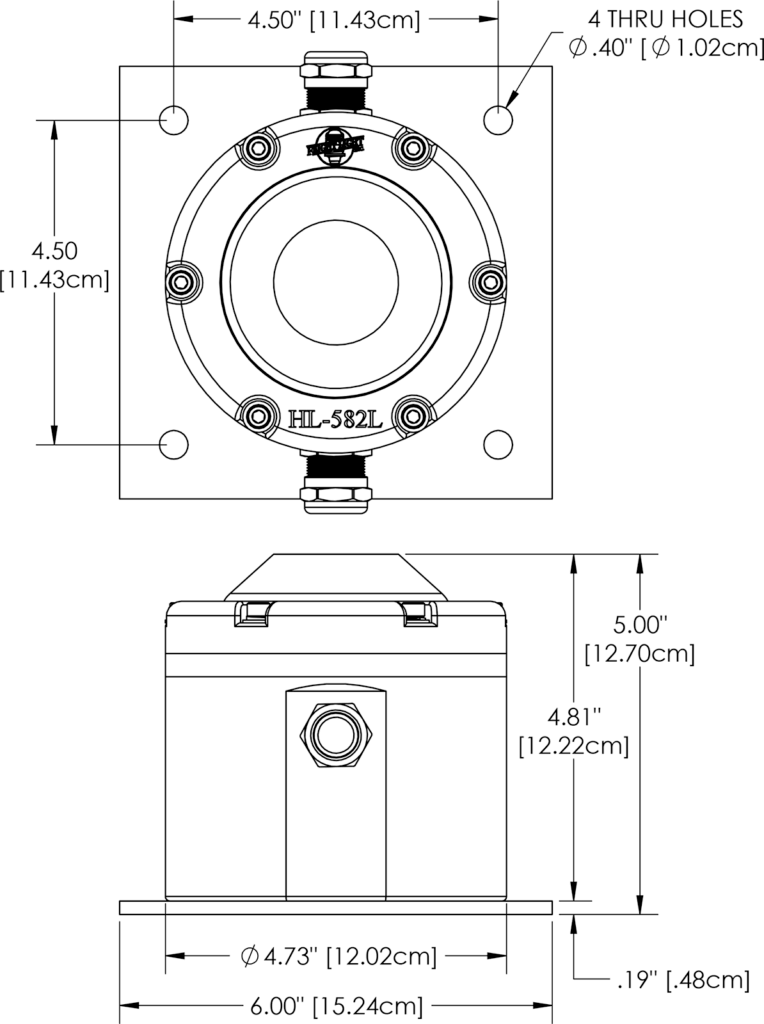 HL-582L dimensions