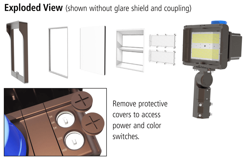 HL-HPFLED exploded view