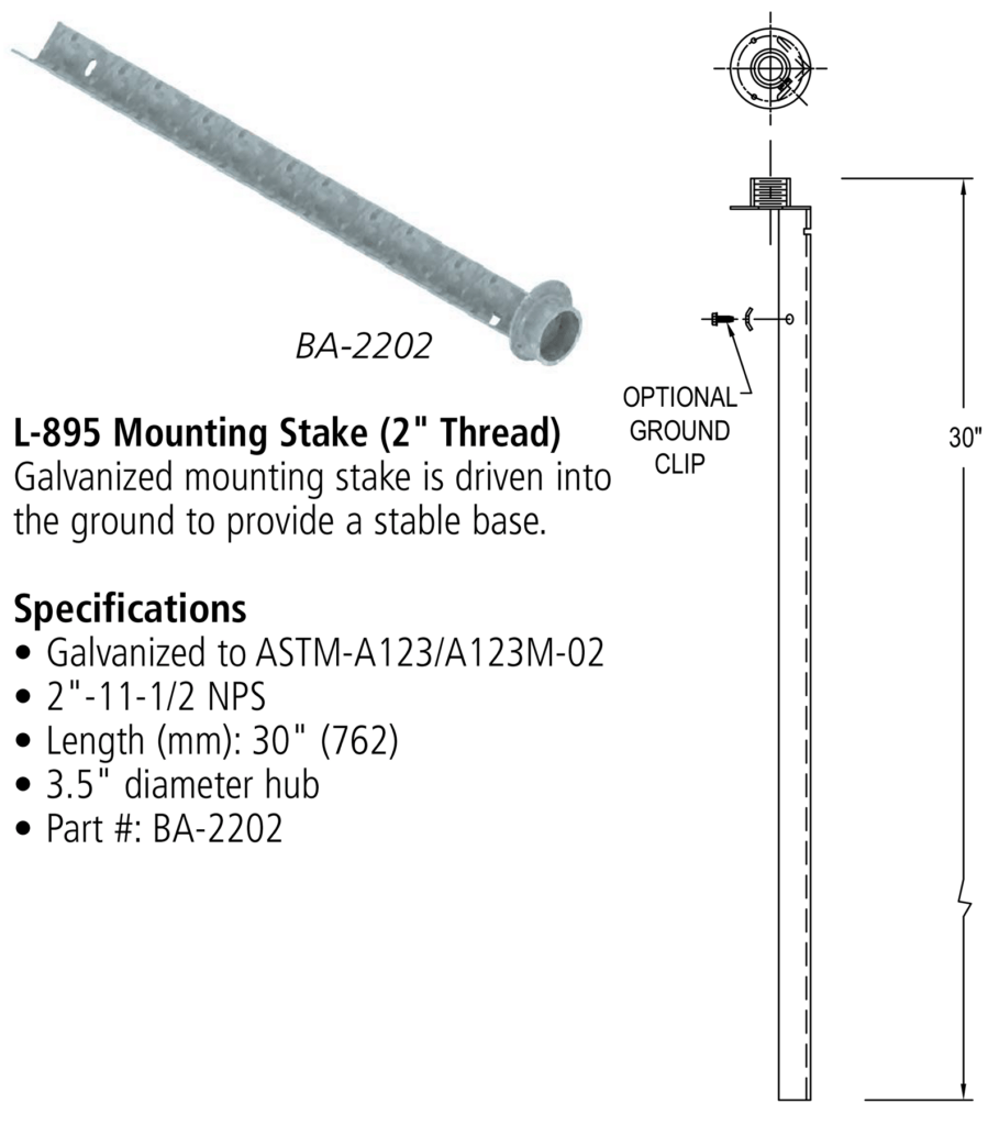 L-895 mounting stake