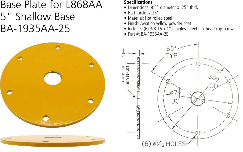 L868AA base plate BA-1935AA-25