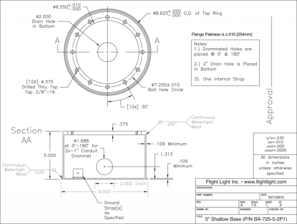 Shallow Base Drawing