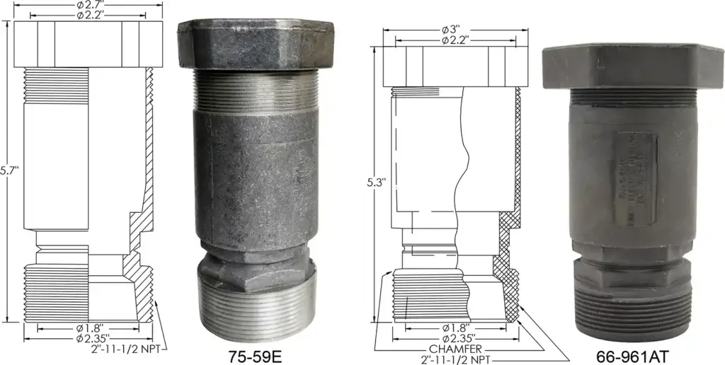 75-59E, 66-961AT frangible couplings